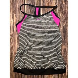 Nike Dri-Fit Women's Small‎ Racerback Tank Top Built-in Padded Pink Sports Bra